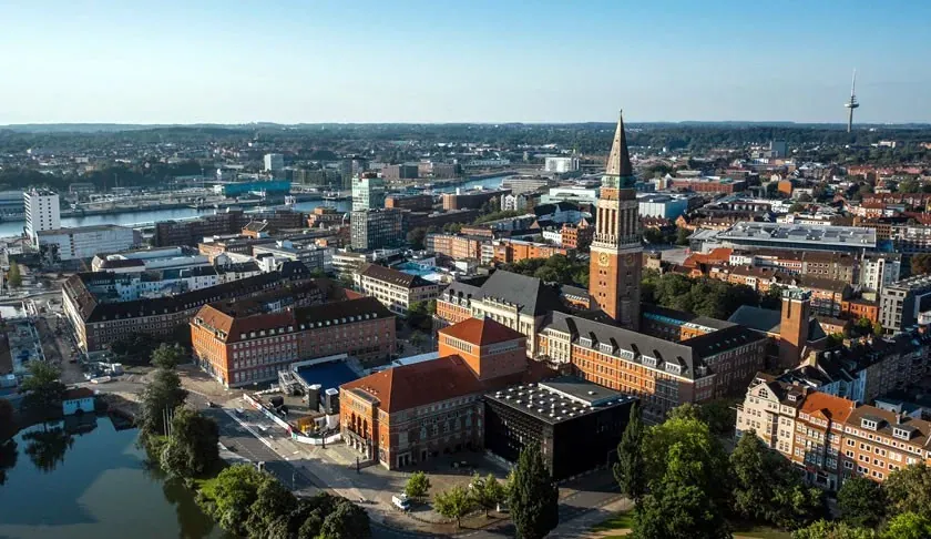 Kiel front de mer, port et ville sur la côte baltique du nord de l'Allemagne