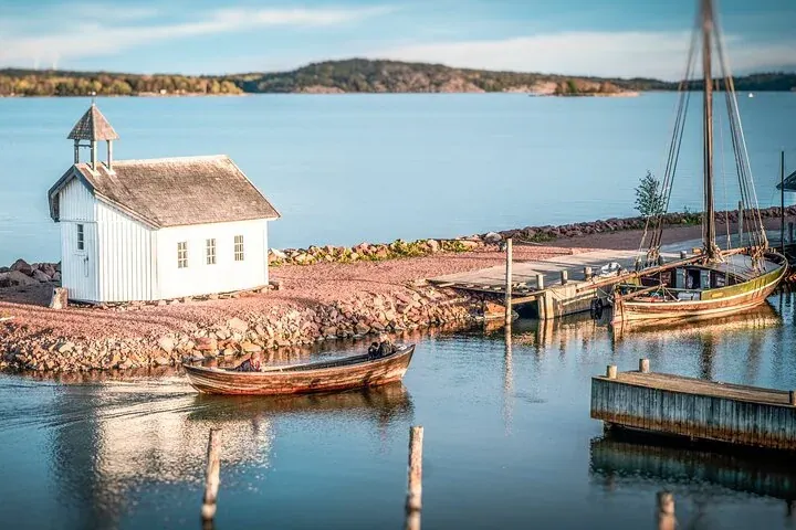 Mariehamn front de mer, marina et ville colorée des îles Åland