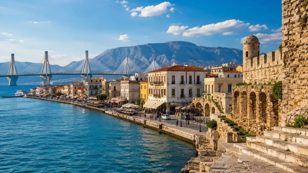 Patras ville, golfe de Patras et front de mer de la Grèce occidentale