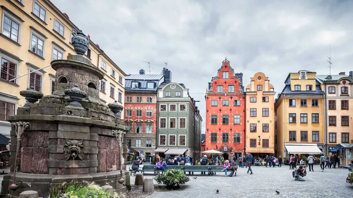 Stockholm vieille ville, front de mer et îles en Suède
