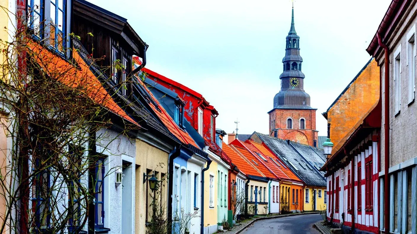 Ystad vieille ville, port et côte sud de la Suède