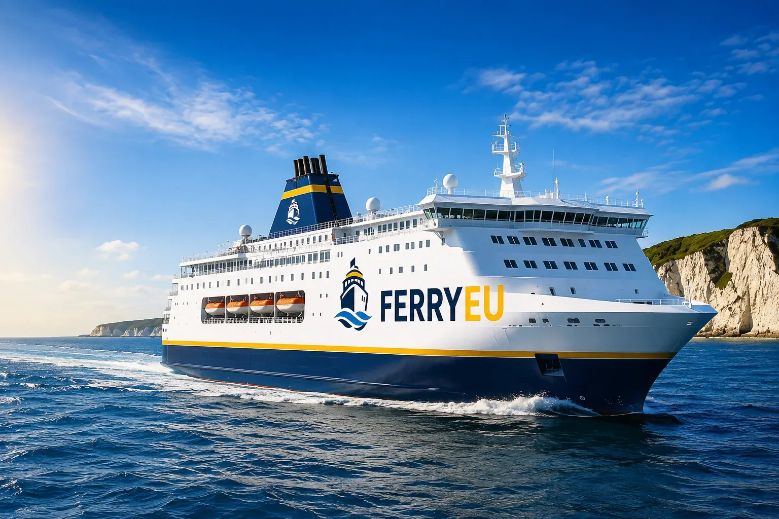 Ferry pour passagers en mer