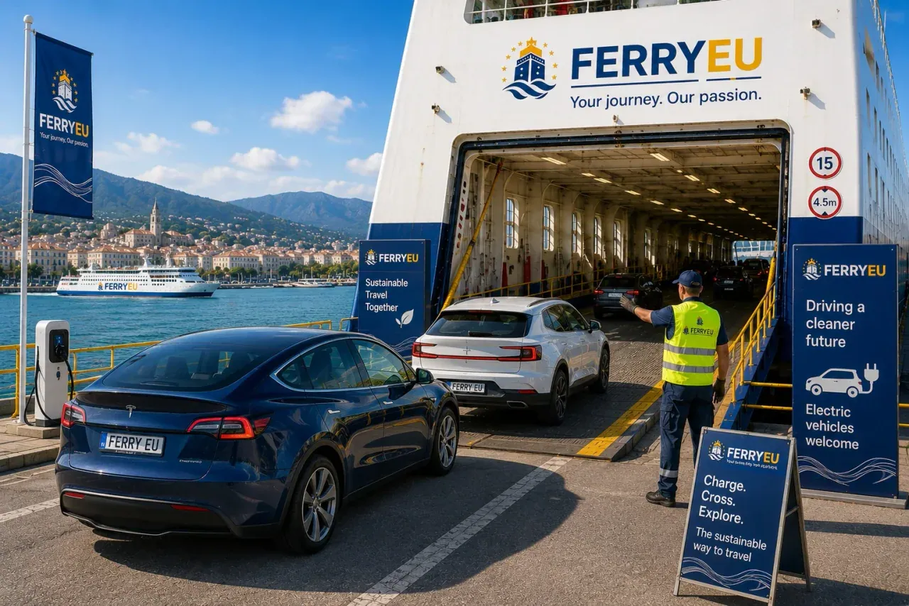 Véhicules électriques embarquant sur un ferry