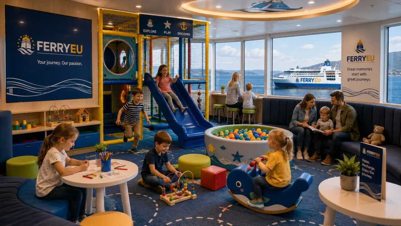 Aire de jeux pour enfants sur un ferry