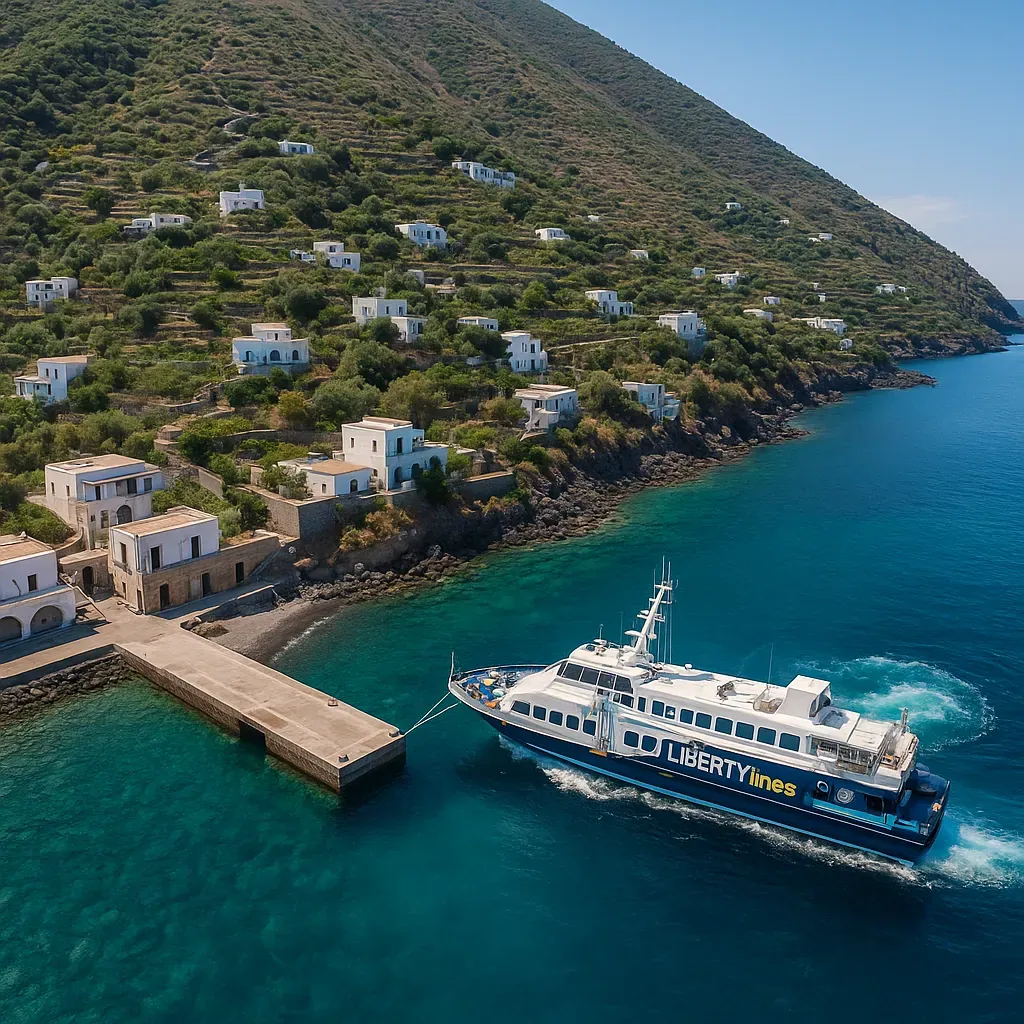 Alicudi Atterrissage du ferry