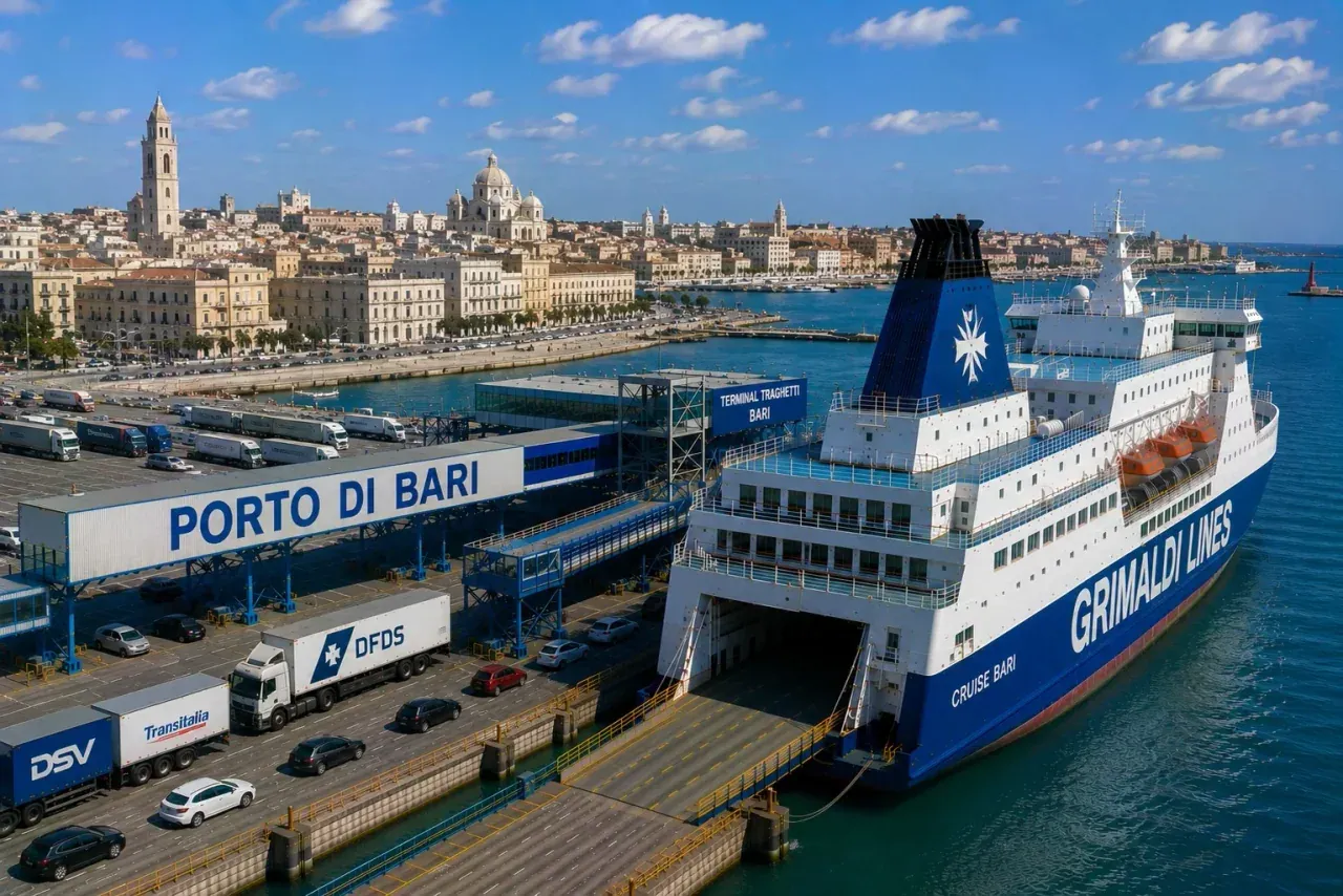 Bari port de ferry sur la côte adriatique du sud de l'Italie