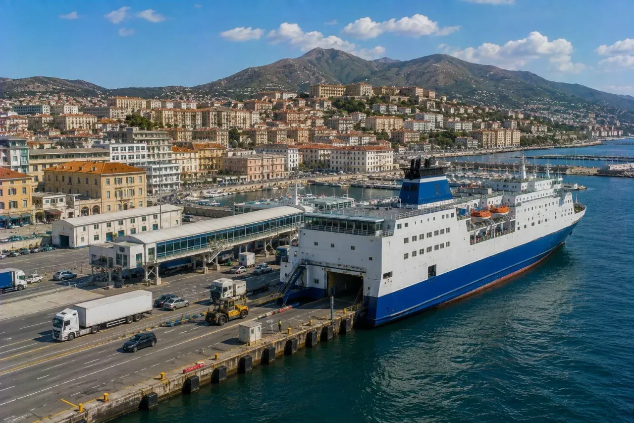 Bastia port de ferry passagers en Corse du Nord