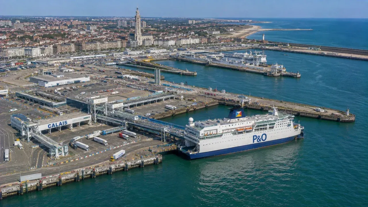 Calais ferry port en France