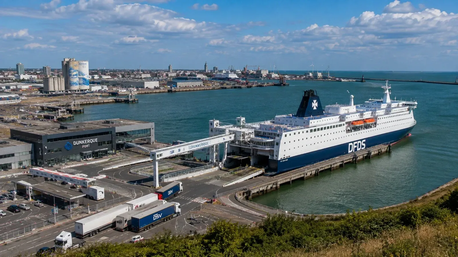 Terminal de ferries voyageurs DFDS à Dunkerque Loon-Plage en France