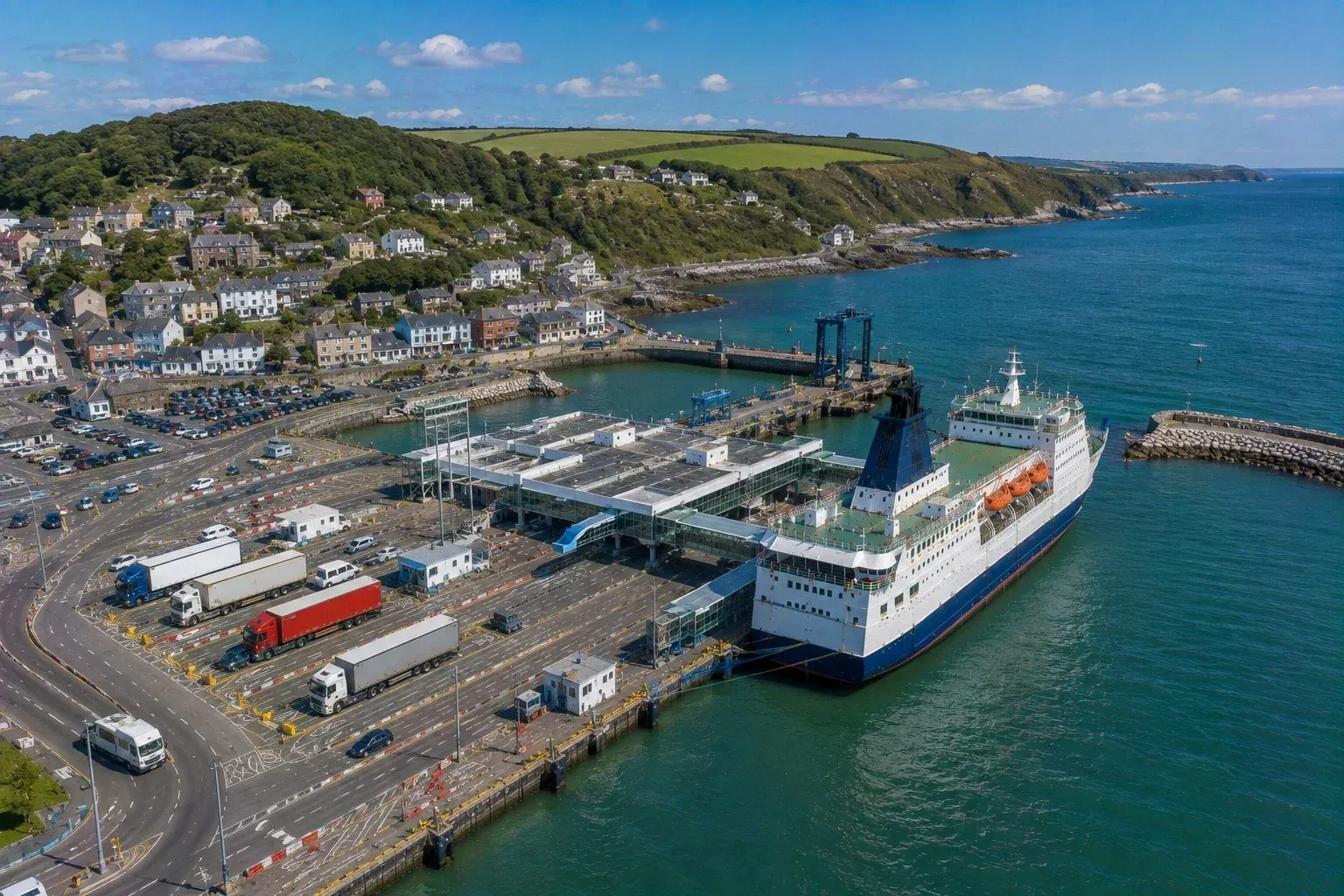 Fishguard Harbour terminal de ferry passager à Goodwick dans le Pembrokeshire