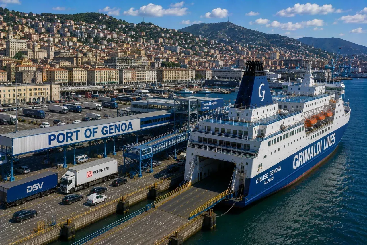 Gênes port de ferry en Ligurie