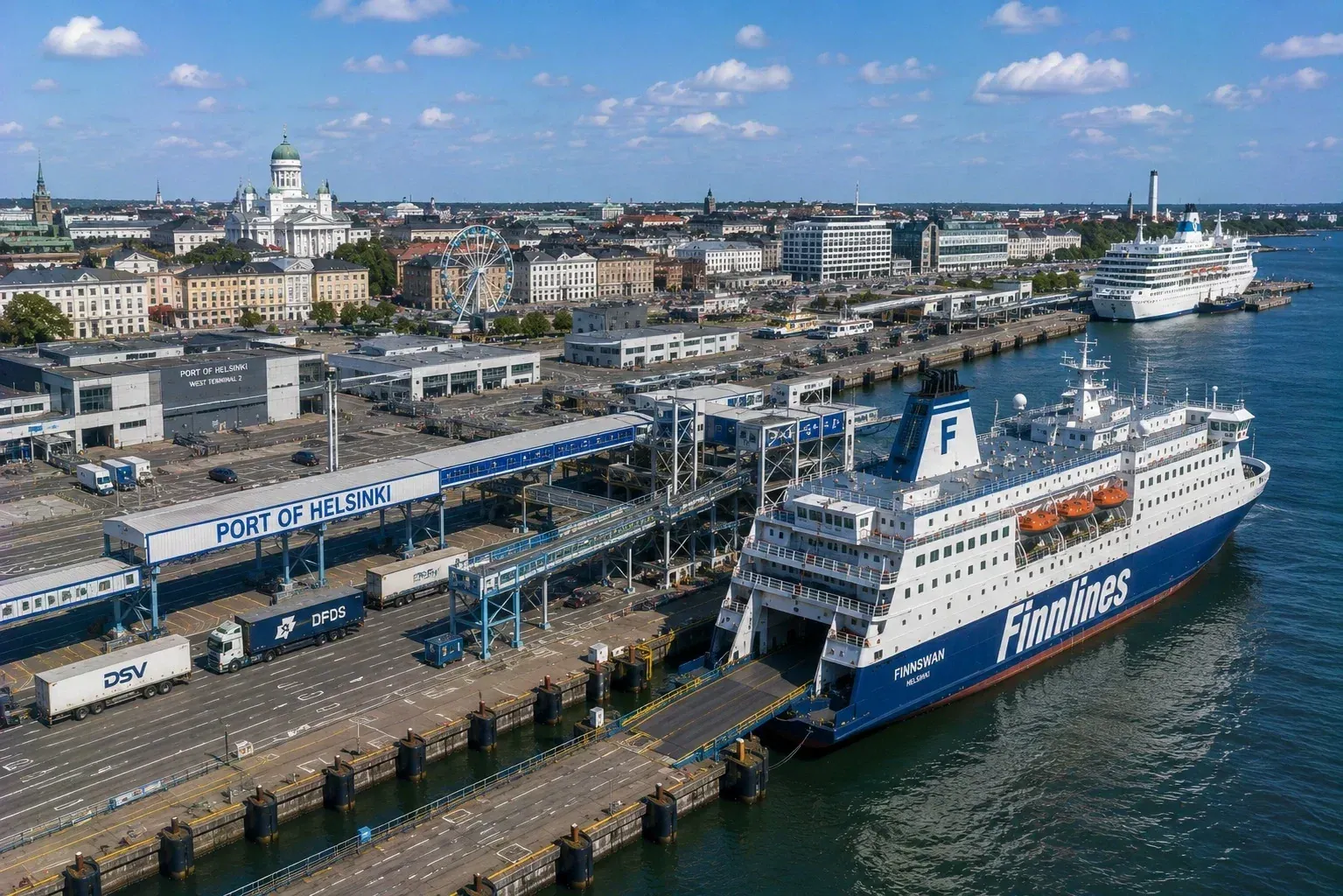Terminal de ferry passagers en Helsinki, Finlande