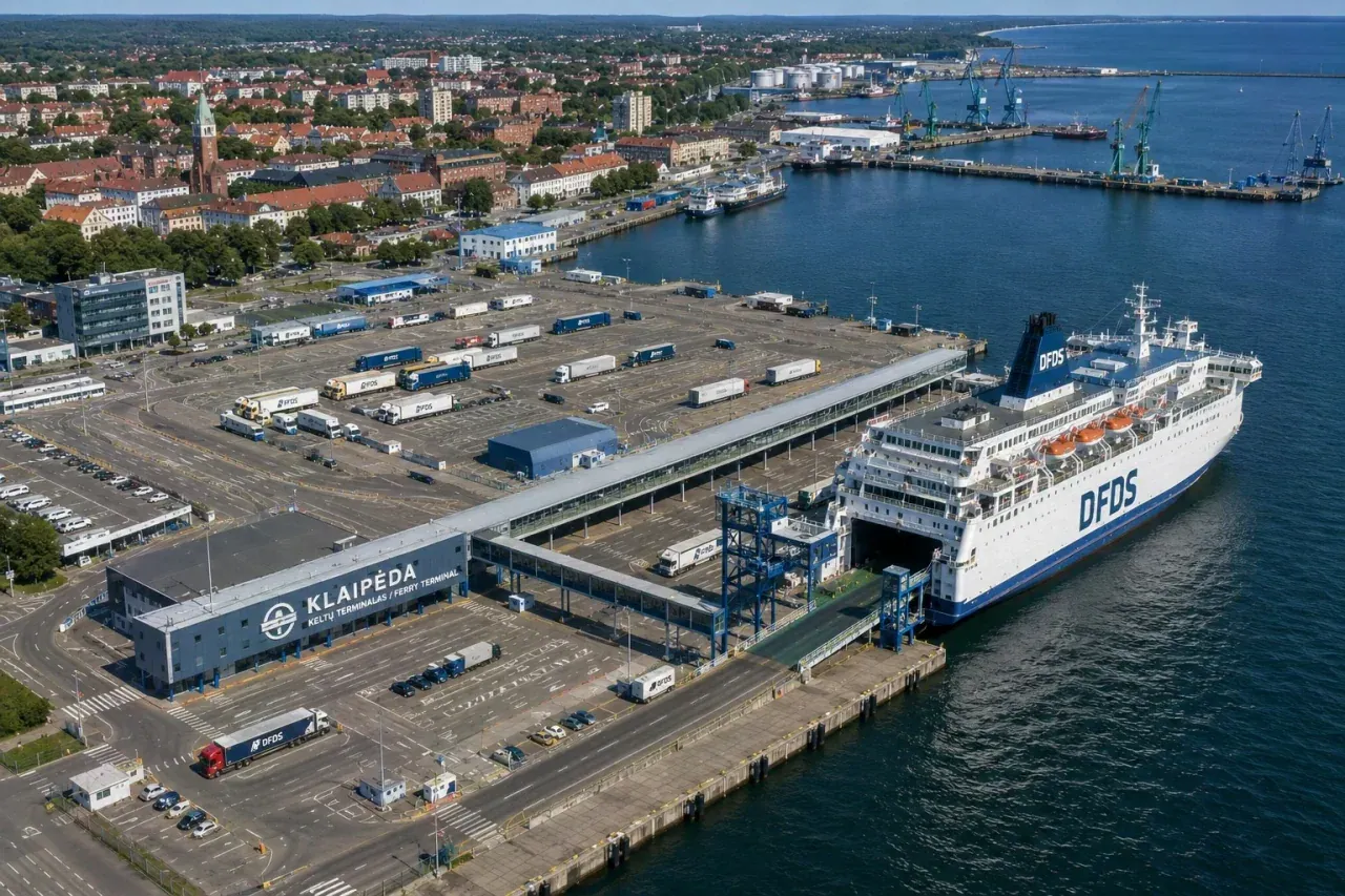 Klaipėda port de ferry en Lituanie