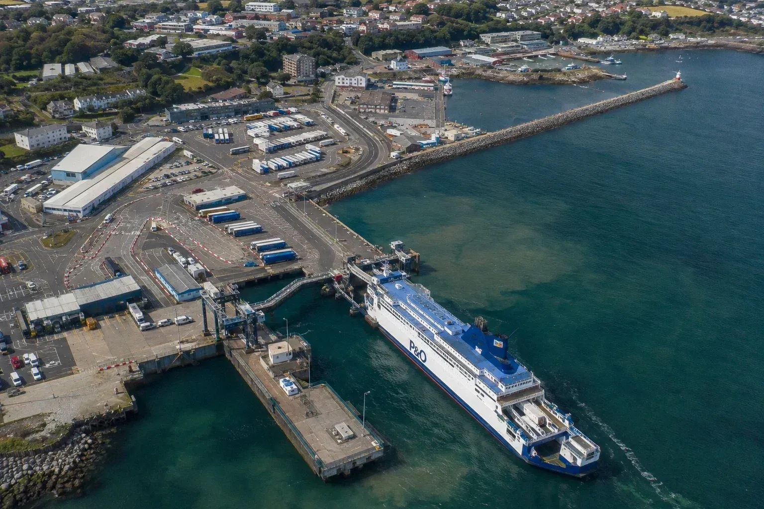Port de ferry Larne en Irlande du Nord