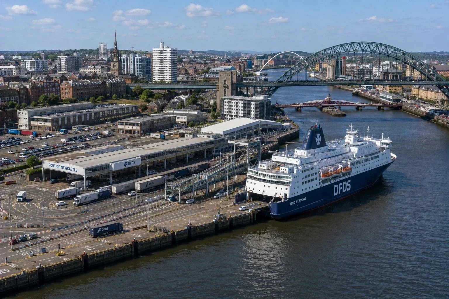 Newcastle terminal de ferry pour passagers, la principale porte internationale de ferry pour les voyageurs d'Édimbourg