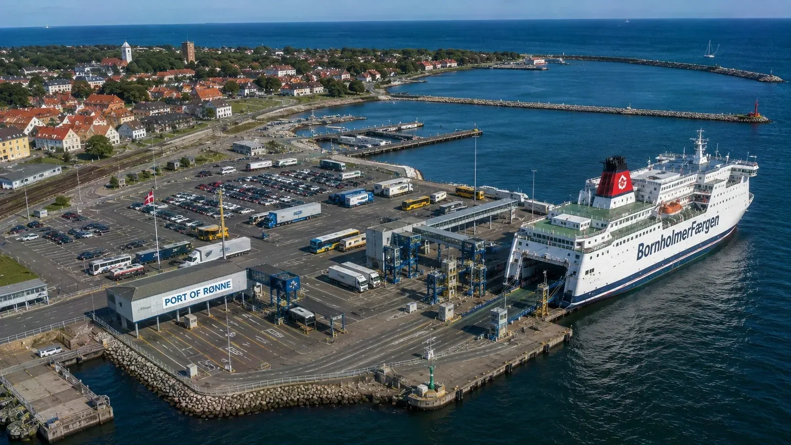 Rønne Zone du port et du terminal des ferries