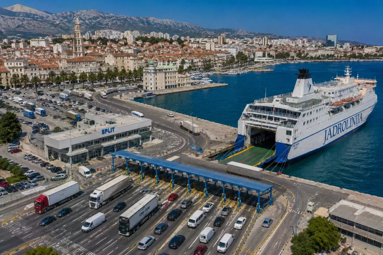 Jadrolinija ferry au port de passagers Split
