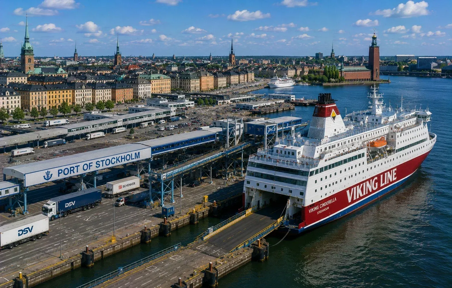 Ferry passager au port de Stockholm