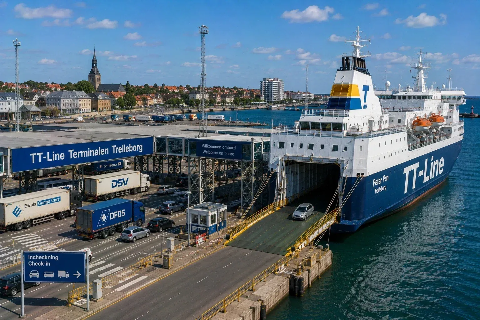 Trelleborg port de ferry dans le sud de la Suède
