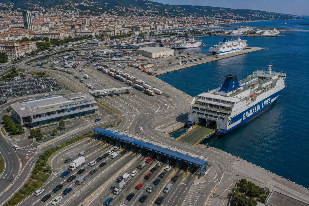 Trieste ferry port et terminal passagers sur la côte Adriatique