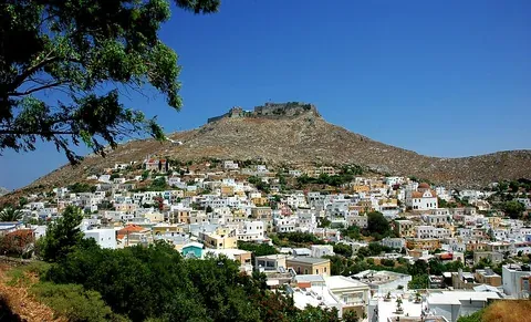 Vue d’Agia Marina Leros, Grèce