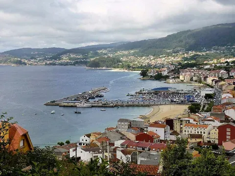 Vue de Bueu, Espagne