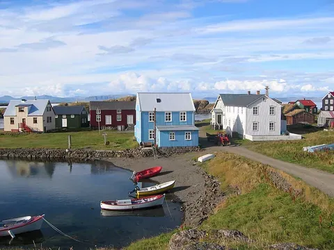 Vue sur Flatey, Islande
