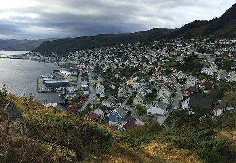 Vue de Måløy, Norvège