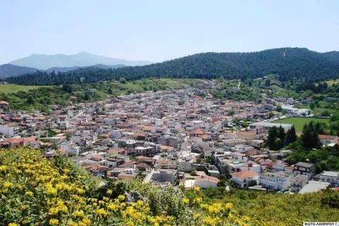 Vue de Mantoudi, Grèce