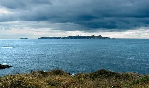 Vue de l'île Ons, Espagne